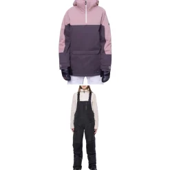 686 Upton Insulated Anorak + Geode Thermagraph Bibs - Women's 2024-Women Snow Clothing|Jacket & Pant Sets