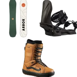 Arbor Element Decon Snowboard + Spruce Snowboard Bindings + Vans Hi Standard OG Snowboard Boots 2025- Snowboards, Bindings & Boots|Snowboard Packages