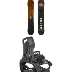 Arbor Element Snowboard + Nidecker Supermatic Snowboard Bindings 2025- Snowboards With Bindings|Snowboard Packages