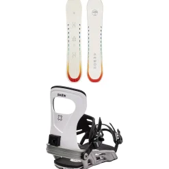 Arbor Mantra Rocker Snowboard + Bent Metal Metta Snowboard Bindings - Women's 2024- Snowboards With Bindings|Snowboard Packages