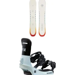 Arbor Mantra Rocker Snowboard + Fix Seneca Snowboard Bindings - Women's 2024- Snowboards With Bindings|Snowboard Packages