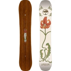 Arbor Swoon Rocker Snowboard + Acacia Snowboard Bindings - Women's 2025- Snowboards With Bindings|Snowboard Packages