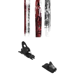 Atomic Bent 90 Skis + Salomon Strive 12 GW Ski Bindings 2024- Skis With Bindings|Skis With Bindings
