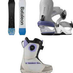 Bataleon Whatever Snowboard + Donna Heelwrap Snowboard Bindings + Mosh BOA Snowboard Boots - Women's 2025- Snowboards, Bindings & Boots|Snowboard Packages