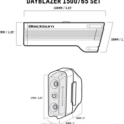 Blackburn Dayblazer 1500 Front and 65 Rear Bike Light Set- Lights