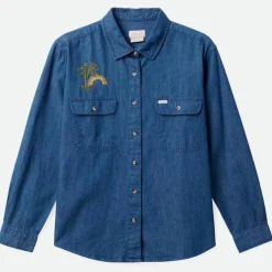 Brixton Bowery Boyfriend Overshirt - Women's-Women Casual Clothing|Tops & Shirts