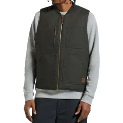 Brixton Builers Abraham Reversible Vest - Men's- Casual Clothing