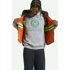 Brixton Builers Abraham Reversible Vest - Men's- Casual Clothing