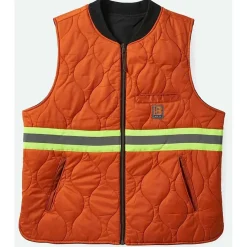 Brixton Builers Abraham Reversible Vest - Men's- Casual Clothing