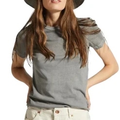 Brixton Carefree Organic GD Slim Crew T-Shirt - Women's-Women Casual Clothing|T-Shirts & Tank Tops