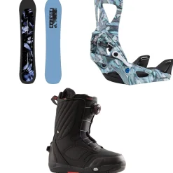 Burton Cartographer Snowboard + Step On Snowboard Bindings + Limelight Step On Snowboard Boots - Women's 2025- Step On Packages|Snowboard Packages