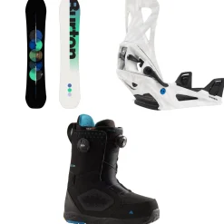 Burton Custom Snowboard + Step On Snowboard Bindings + Photon Boa Snowboard Boots 2025- Step On Packages|Snowboard Packages