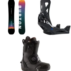 Burton Custom X Snowboard + Step On X Snowboard Bindings  + Ion Step On Snowboard Boots 2025- Step On Packages|Snowboard Packages