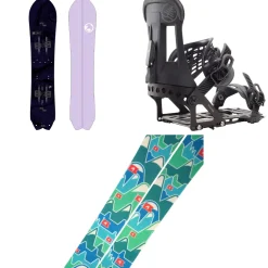Burton Fish 3D Splitboard + Hitchhiker Splitboard Bindings  + Spark R&D Summit Skins Splitboard Skins 2025- Splitboard Packages|Backcountry Snowboarding