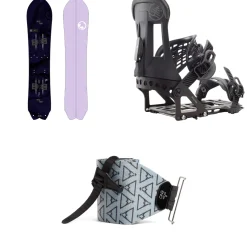 Burton Fish 3D Splitboard + Hitchhiker Splitboard Bindings  + evo x Pomoca Pro Glide Splitboard Skins 2025- Splitboard Packages|Backcountry Snowboarding