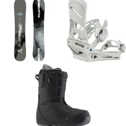 Burton Instigator Flat Top Snowboard + Mission Snowboard Bindings + Ruler Snowboard Boots 2025- Snowboards, Bindings & Boots|Snowboard Packages