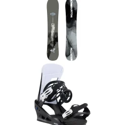 Burton Instigator Flat Top Snowboard + Freestyle Snowboard Bindings 2025- Snowboards With Bindings|Snowboard Packages