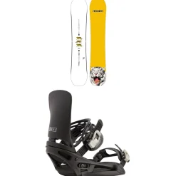 Burton Process Flying V Snowboard + Cartel EST Snowboard Bindings 2025- Snowboards With Bindings|Snowboard Packages