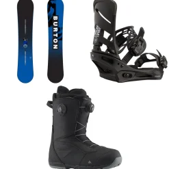 Burton Ripcord Snowboard + Mission Snowboard Bindings + Ruler Boa Snowboard Boots 2025- Snowboards, Bindings & Boots|Snowboard Packages