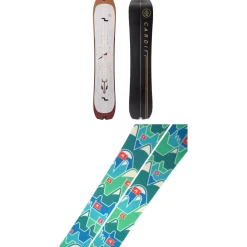 Cardiff Crane Enduro Splitboard + Spark R&D Summit Skins Splitboard Skins 2025- Splitboard Packages|Backcountry Snowboarding
