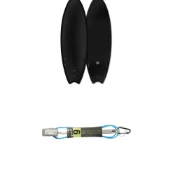 Catch Surf Blank Series 5'6 Fish - Tri Fin Surfboard + Pro-Lite 6' Comp Surfboard Leash- Surfboard Packages
