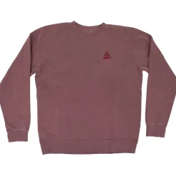 evo x NST Embroidered Pigment Dyed Crew Neck Sweatshirt - Unisex-Women Casual Clothing|Sweatshirts & Fleece