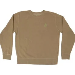 evo x NST Embroidered Pigment Dyed Crew Neck Sweatshirt - Unisex-Women Casual Clothing|Sweatshirts & Fleece