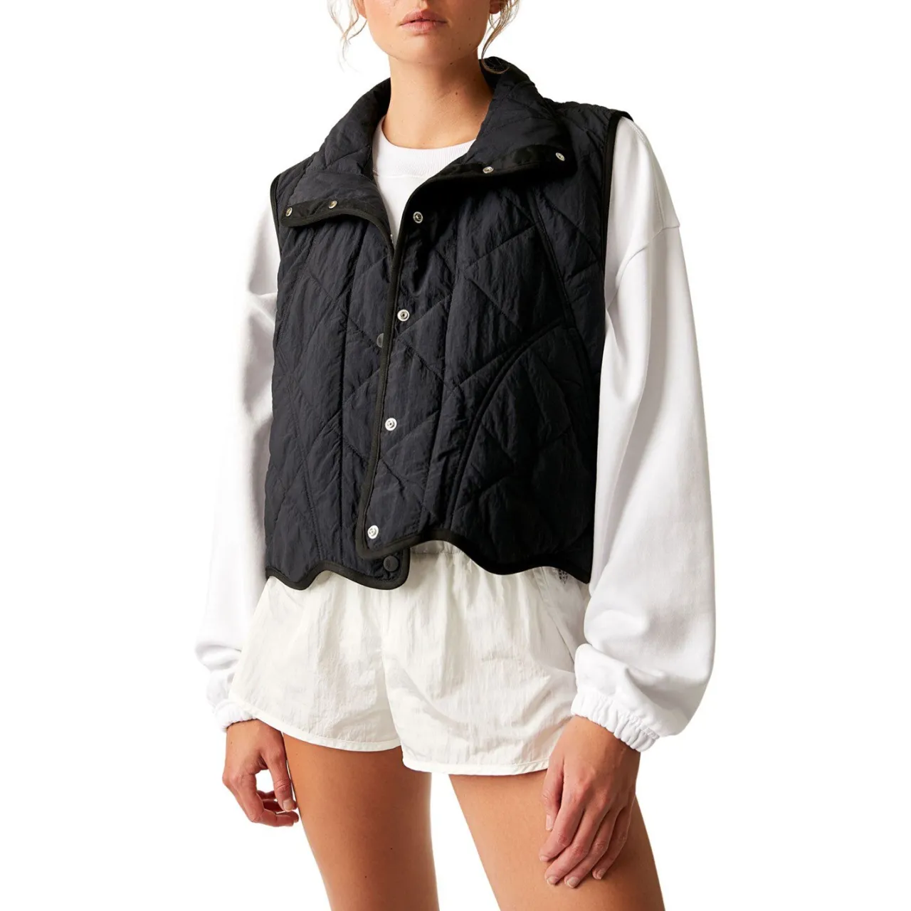 Free People Quinn Quilted Puffer Vest - Women's-Women Casual Clothing