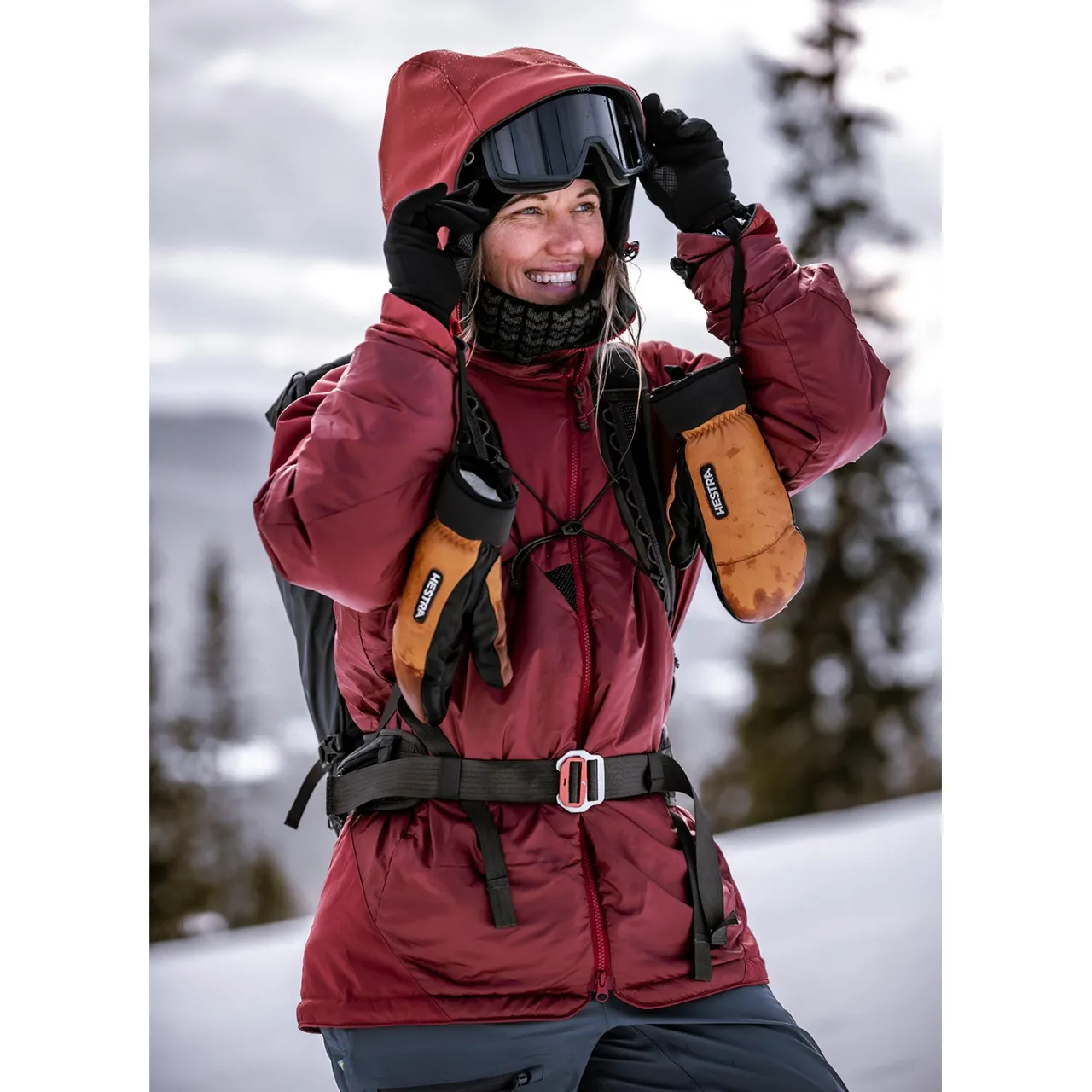 Hestra Army Leather Wool Terry Mittens-Women Gloves & Mittens|Gloves & Mittens