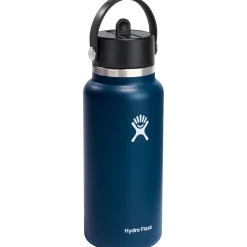 Hydro Flask 32oz Wide Mouth Flex Straw Cap Water Bottle-Women Active Clothing|Active Clothing