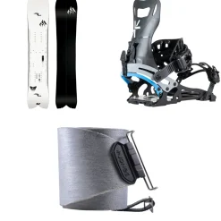 Jones Ultralight Butterfly Splitboard+ Karakoram Nomad ?+ Split Interface Splitboard Bindings + Nomad Pro Universal Tail Clip Splitboard Skins 2025- Splitboard Packages|Backcountry Snowboarding