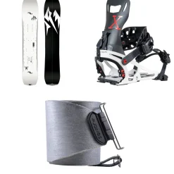 Jones Ultralight Solution Splitboard + Karakoram Prime-X + Split Interface Splitboard Bindings + Nomad Pro Universal Tail Clip Splitboard Skins 2025- Splitboard Packages|Backcountry Snowboarding