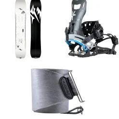 Jones Ultralight Solution Splitboard + Karakoram Nomad + Split Interface Splitboard Bindings + Nomad Pro Universal Tail Clip Splitboard Skins 2025- Splitboard Packages|Backcountry Snowboarding