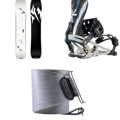 Jones Ultralight Solution Splitboard + Karakoram X-Carbon + Split Interface Splitboard Bindings + Nomad Pro Universal Tail Clip Splitboard Skins 2025- Splitboard Packages|Backcountry Snowboarding