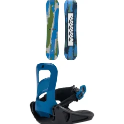 K2 Lil Mini Snowboard + Mini Turbo Snowboard Bindings - Kids' 2025-Kids Kids Snowboard Packages|Snowboard Packages