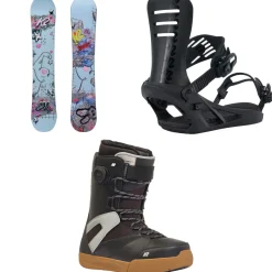 K2 Medium Snowboard + Formula Snowboard Bindings + Overdraft Snowboard Boots 2025- Snowboards, Bindings & Boots|Snowboard Packages