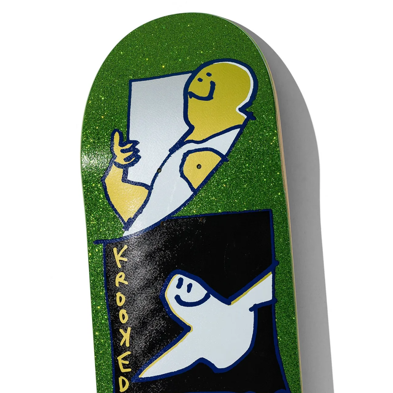 Krooked Worrest Gold Burd Twin Tail Slick 8.3 Skateboard Deck- Decks