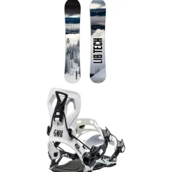 Lib Tech Cold Brew C2 Snowboard + GNU Psych Snowboard Bindings 2025- Snowboards With Bindings|Snowboard Packages