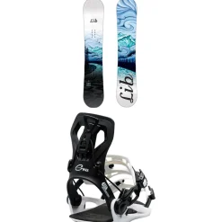 Lib Tech Glider BTX Snowboard + GNU B-Real Snowboard Bindings - Women's 2025- Snowboards With Bindings|Snowboard Packages