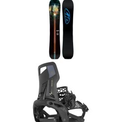 Lib Tech T. Rice Golden Orca Snowboard + Nidecker Supermatic Snowboard Bindings 2025- Snowboards With Bindings|Snowboard Packages