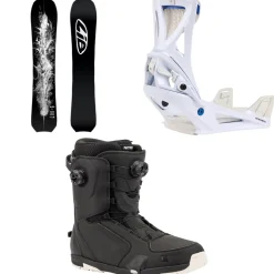 Lib Tech T. Rice Orca Snowboard + Burton Step On Genesis Snowboard Bindings  + Nitro Darkseid Step On Boa Snowboard Boots 2025- Step On Packages|Snowboard Packages