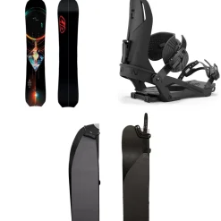 Lib Tech T. Rice Orca Techno Splitboard + Union Charger Splitboard Bindings + Karakoram Smart Skins 2025- Splitboard Packages|Backcountry Snowboarding