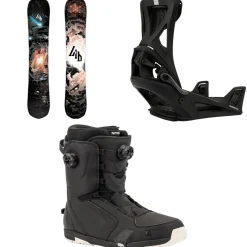 Lib Tech T. Rice Pro Snowboard + Burton Step On Genesis Snowboard Bindings  + Nitro Darkseid Step On Boa Snowboard Boots 2025- Step On Packages|Snowboard Packages