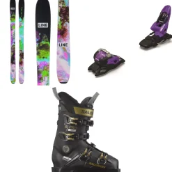 Line Skis Pandora 92 Skis + Marker Squire 11 Ski Bindings + Salomon S/Pro MV 90 Ski Boots - Women's- Skis, Boots & Bindings|Skis With Bindings