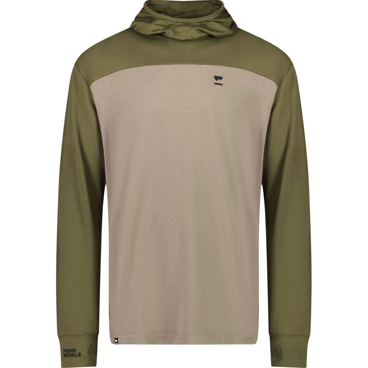 MONS ROYALE Yotei Powder Long-Sleeve Hoodie - Men's- Base Layers|Snow Clothing