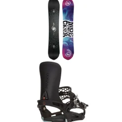 Nidecker Gamma APX Snowboard + Season Universal Snowboard Bindings 2025- Snowboards With Bindings|Snowboard Packages