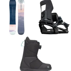 Nidecker Ora Snowboard + Muon-W Snowboard Bindings + Sierra Snowboard Boots - Women's 2025- Snowboards, Bindings & Boots|Snowboard Packages