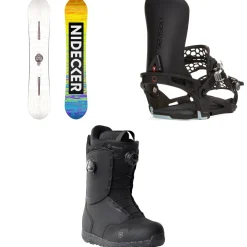Nidecker Sensor Pro Snowboard + Season Universal Snowboard Bindings + Rift Snowboard Boots 2025- Snowboards, Bindings & Boots|Snowboard Packages