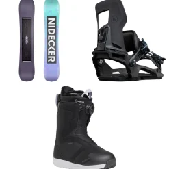 Nidecker Sensor Snowboard + Muon-W Snowboard Bindings + Cascade Snowboard Boots - Women's 2025- Snowboards, Bindings & Boots|Snowboard Packages