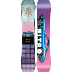 Nitro Cheap Thrills Snowboard + Team Snowboard Bindings 2025- Snowboards With Bindings|Snowboard Packages